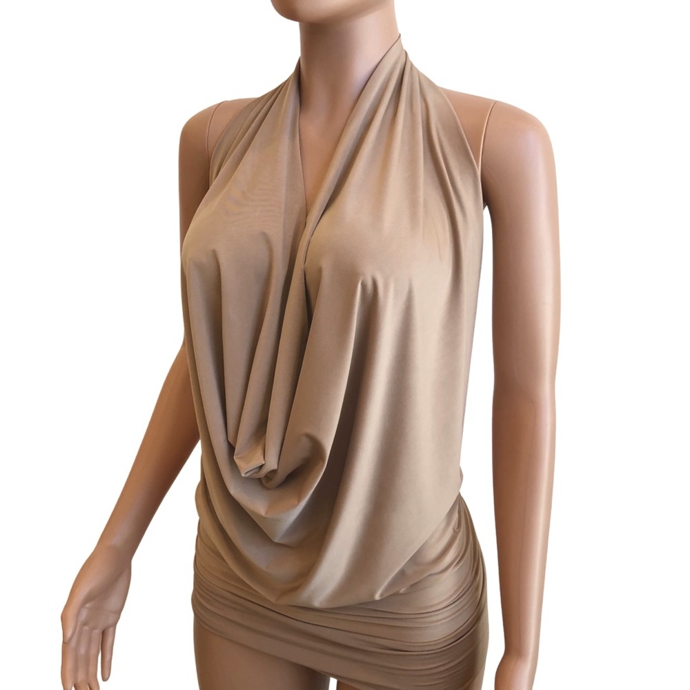 Nude Backless Drape Halter - HandMade In USA